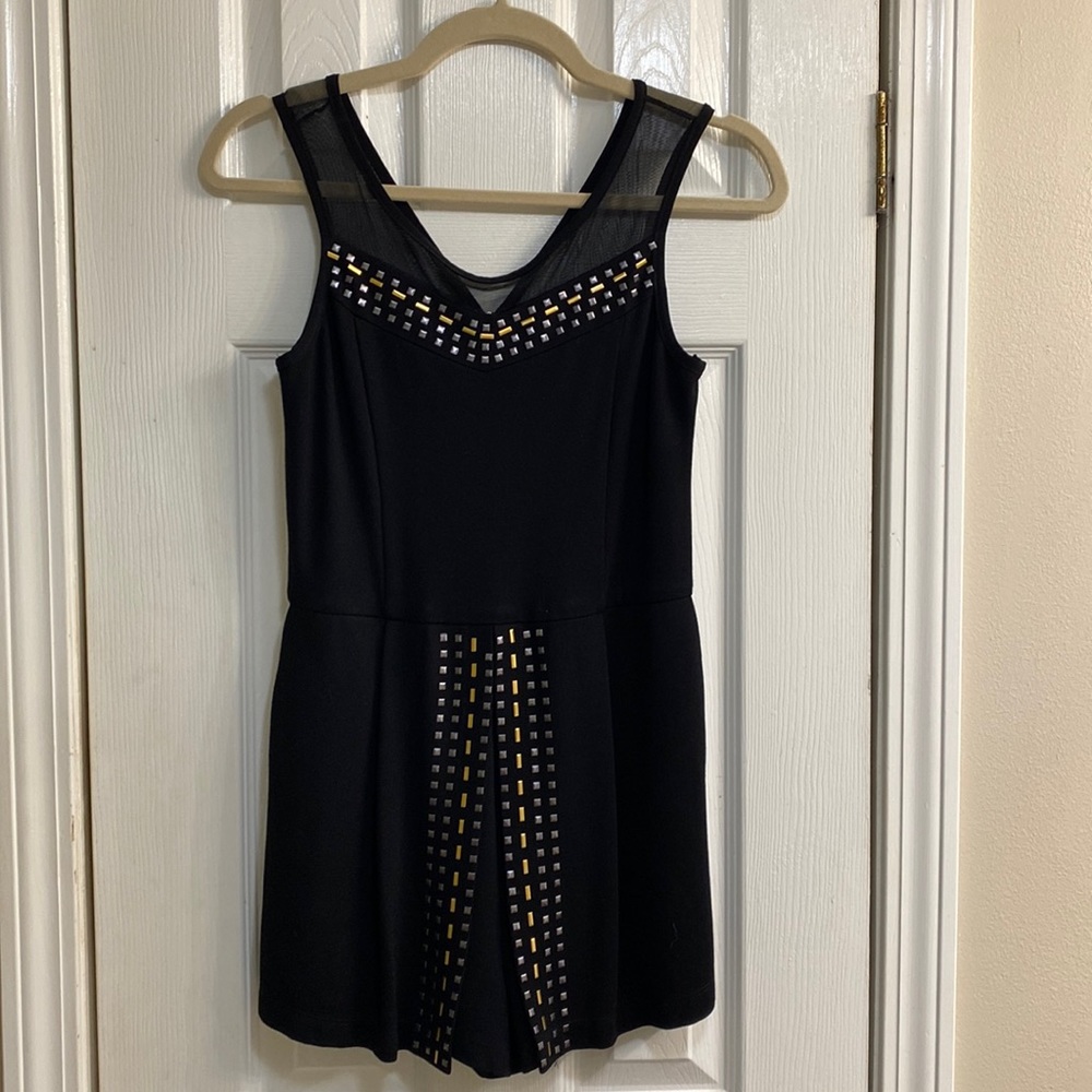 Elisa B. Runway Black Short Romper Size 14
